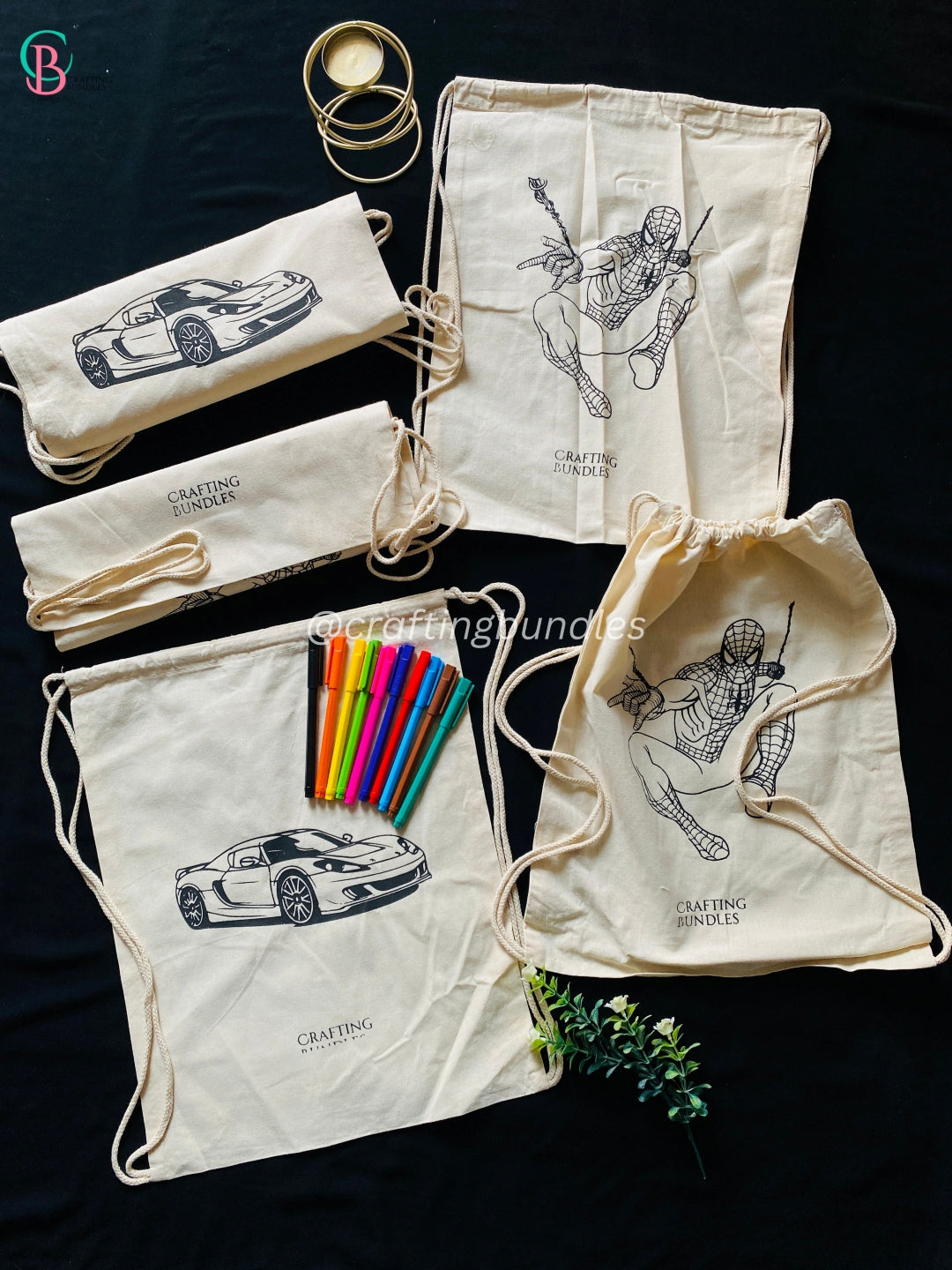 DIY Printed Bag For Boys With Markers