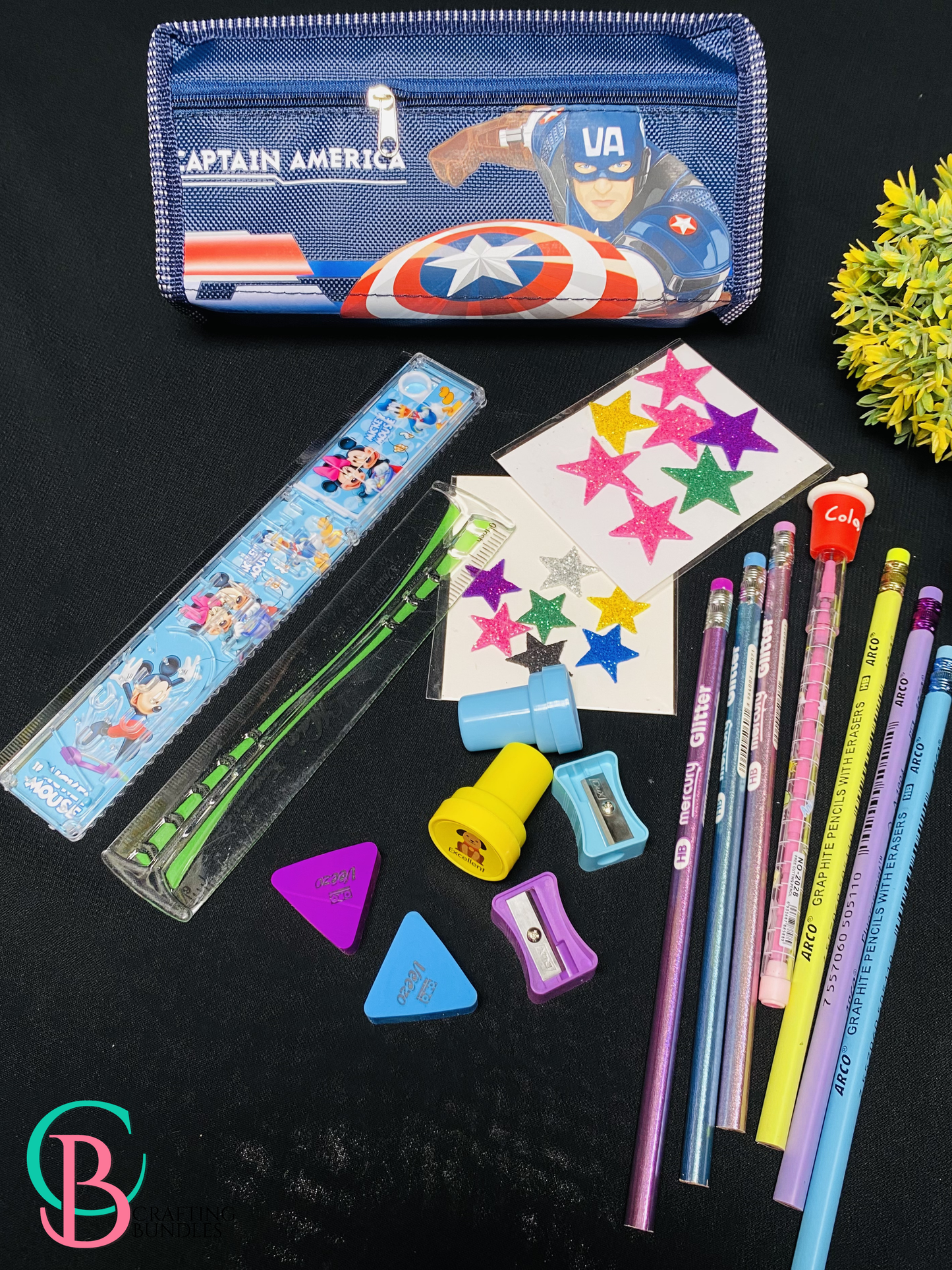Captain America Pouch With Stationery