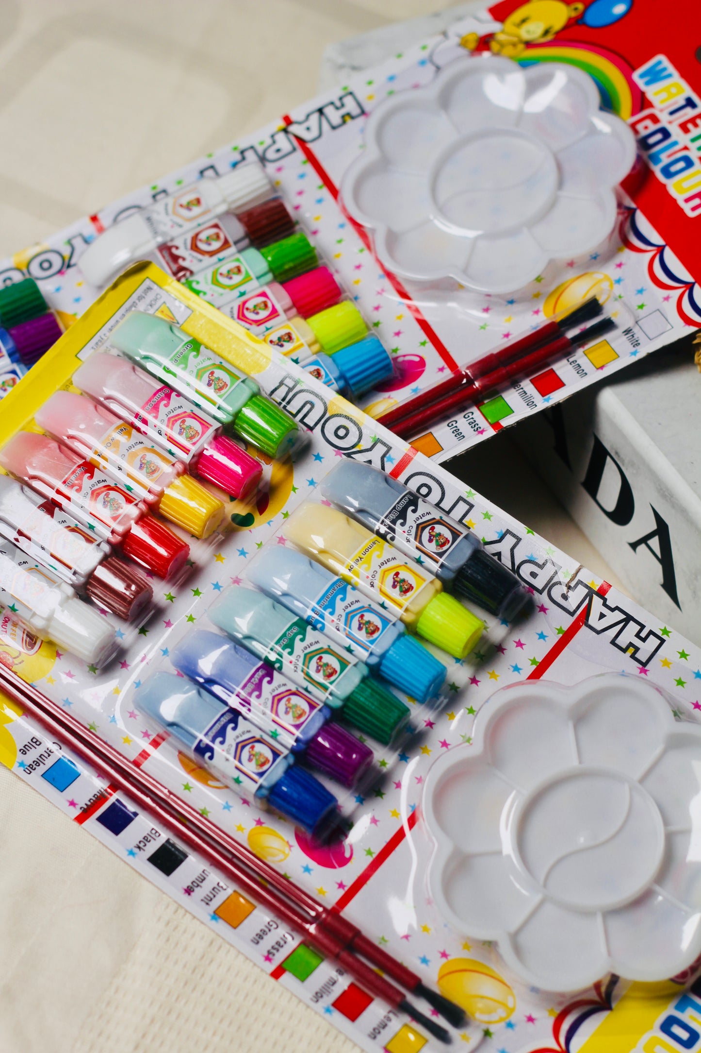 Watercolors tubes with tray (12 pcs)