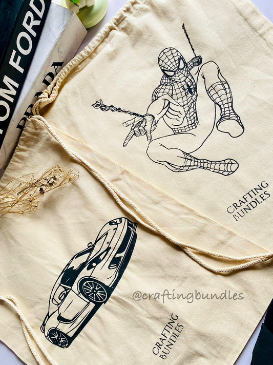 DIY Printed Boys Double Shoulder Bag