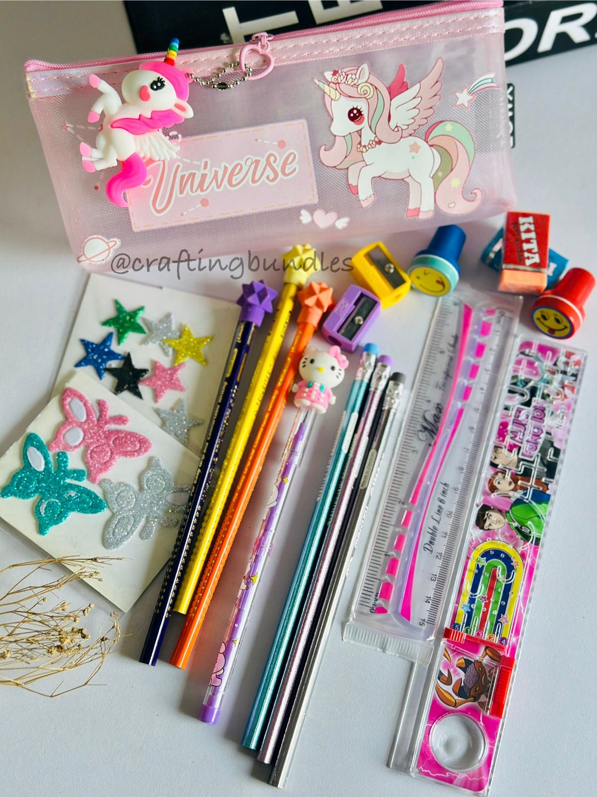 Unicorn Pouch With Stationery