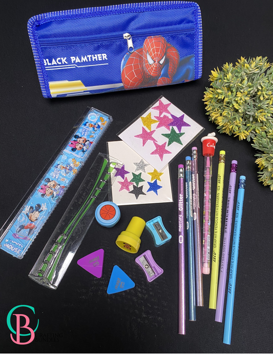 Spider Man Pouch with Stationery