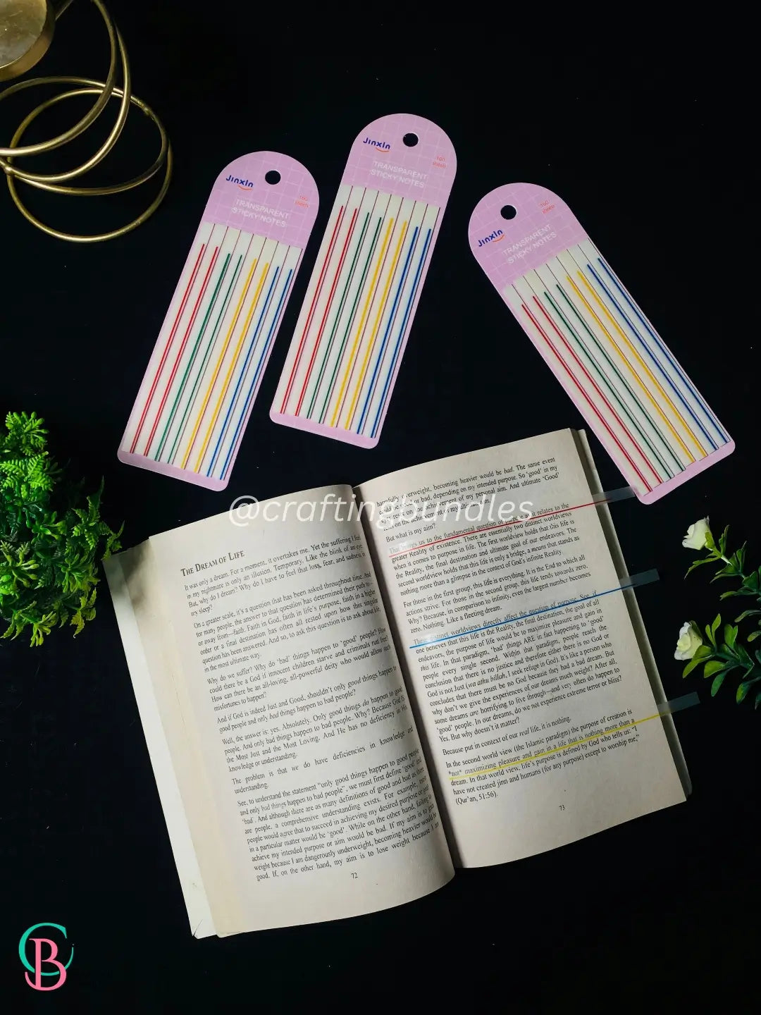 Underlined Index Transparent Sticky Notes