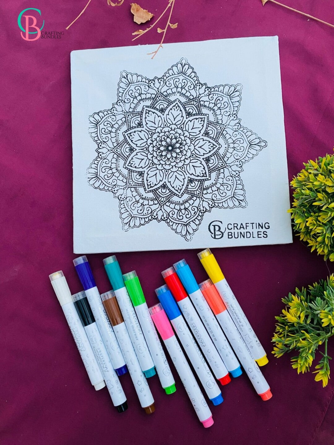 Mandala Painting With Acrylic Markers
