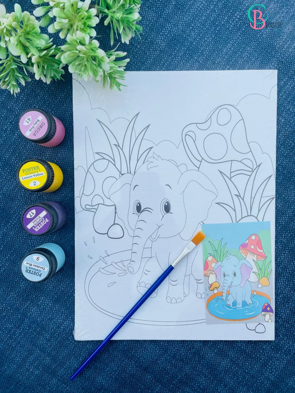 Printed Canvas With Paint Tub