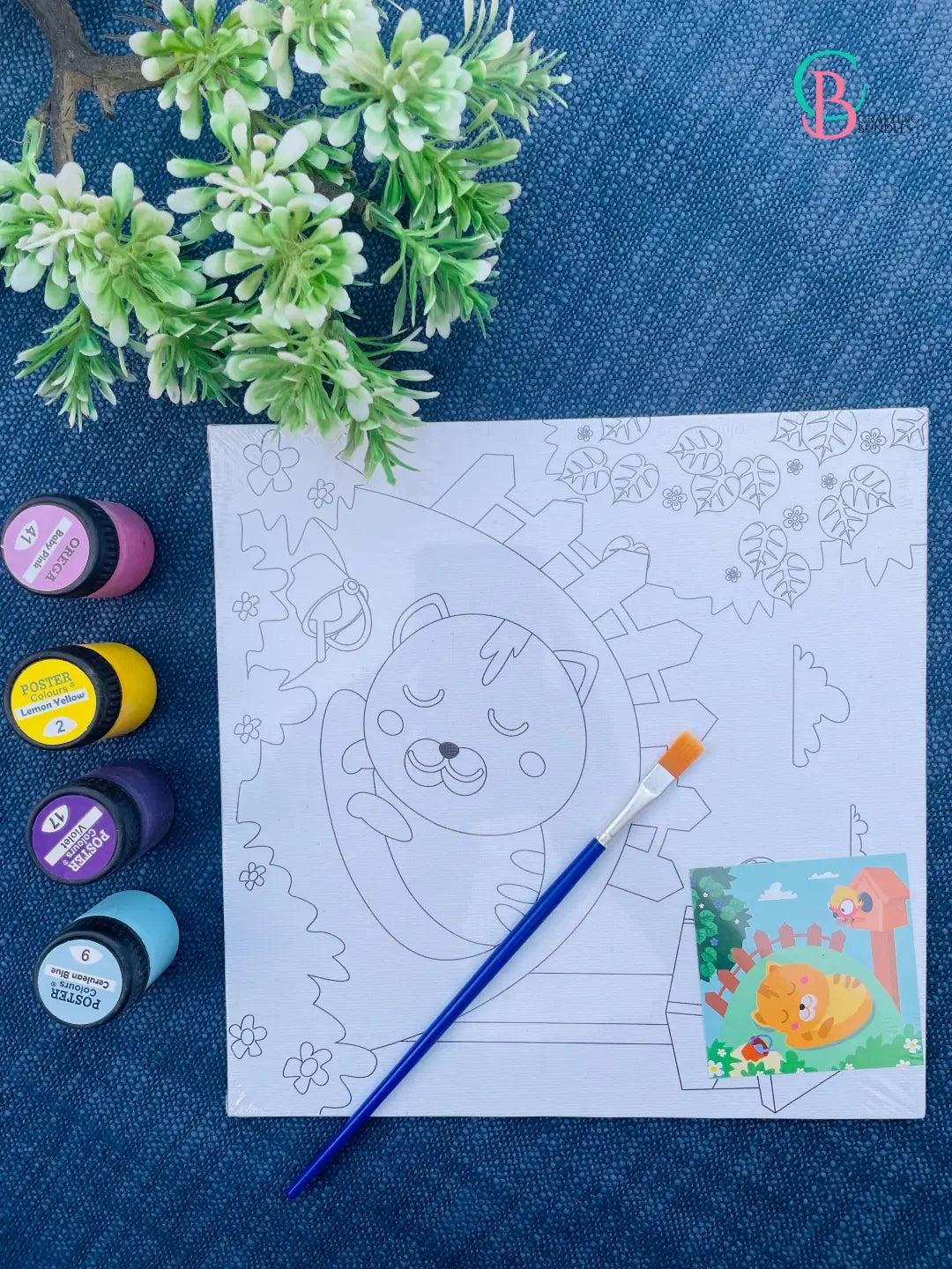 Printed Canvas With Paint Tub