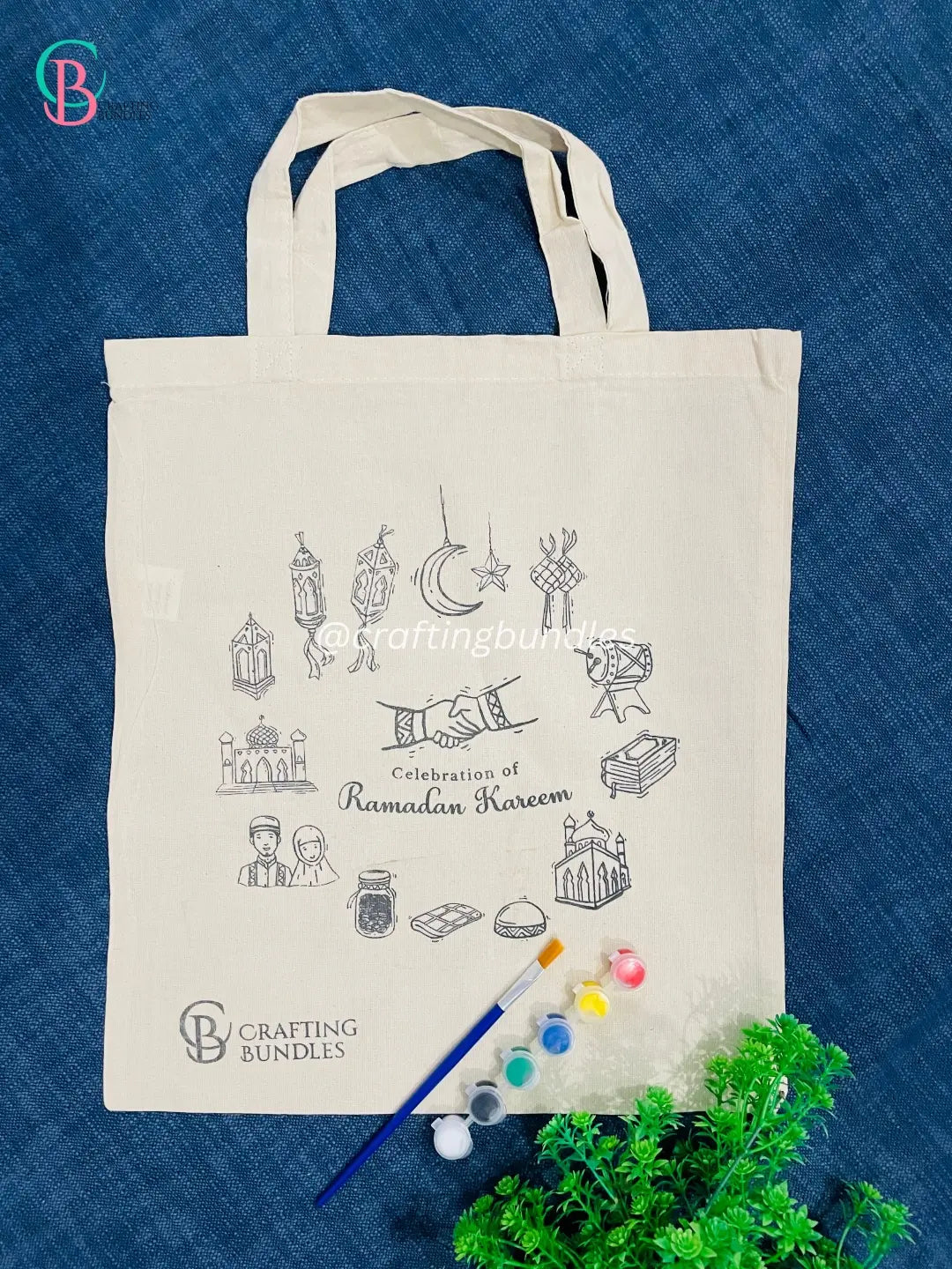 Ramadan Tote Bags With Paints
