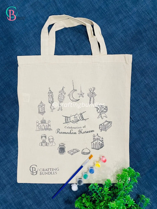 Ramadan Tote Bags With Paints