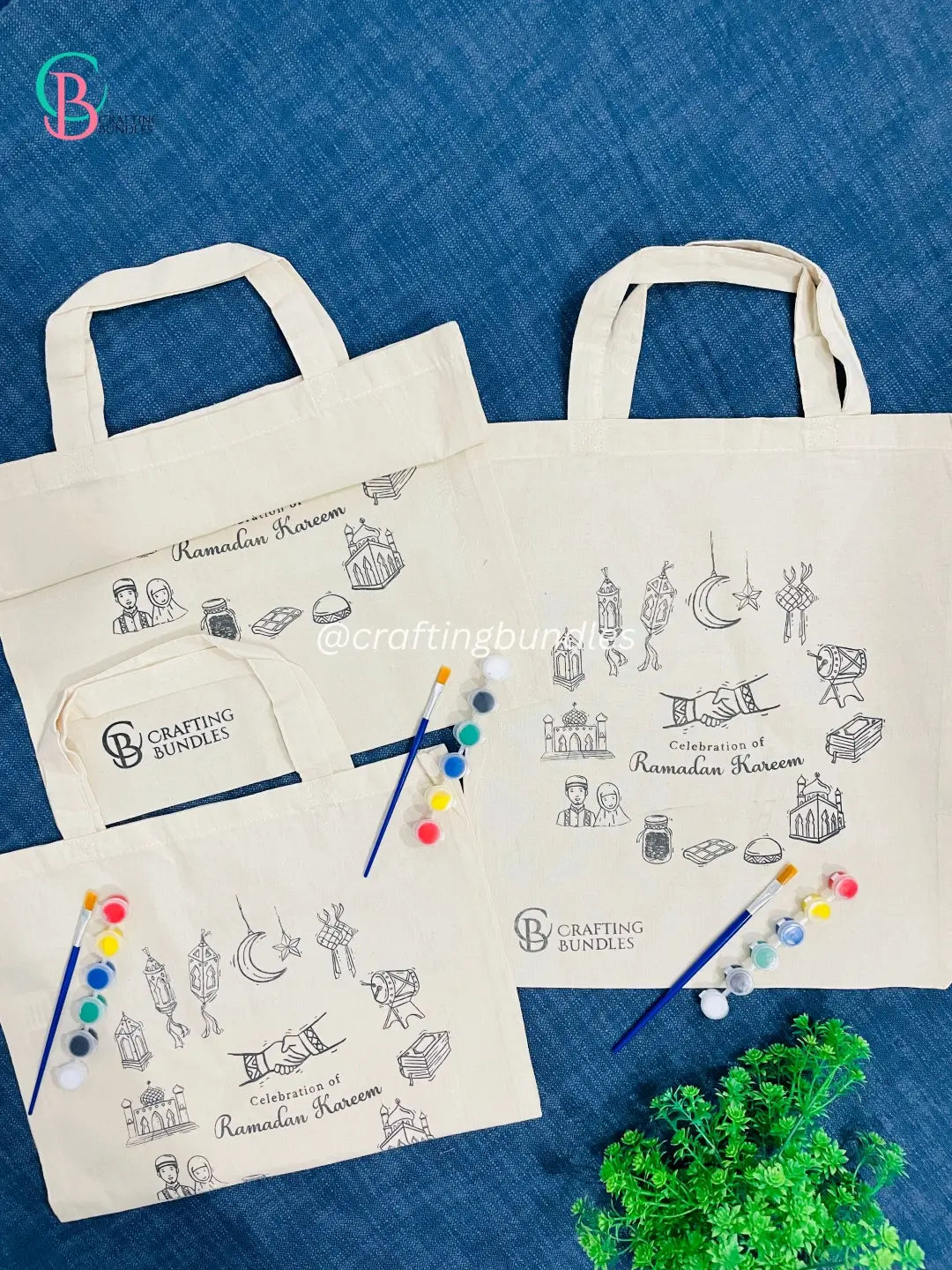 Ramadan Tote Bags With Paints