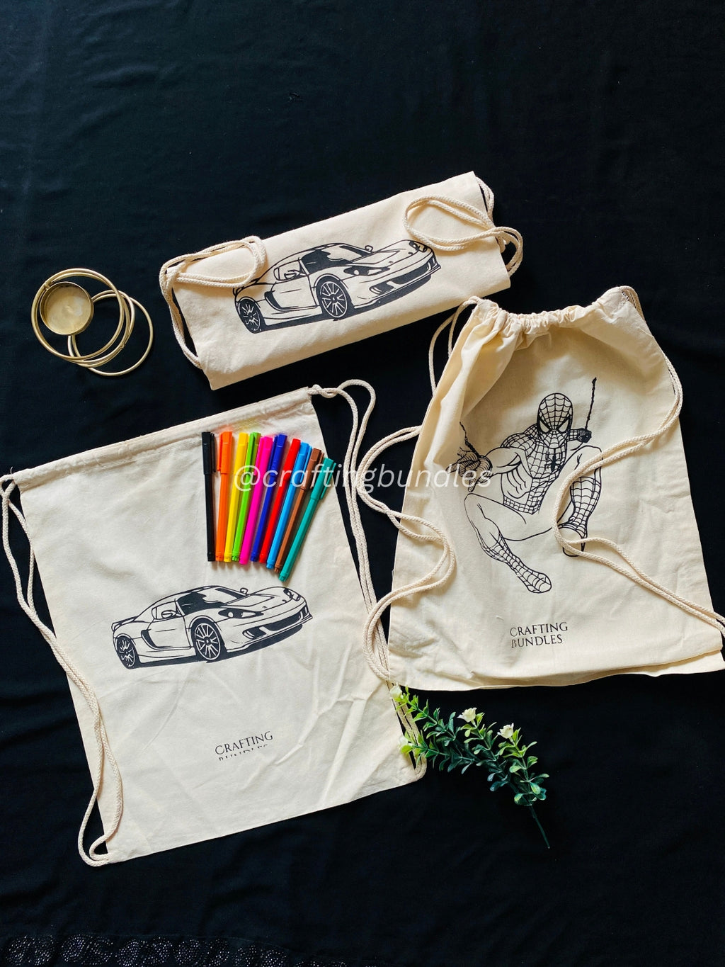DIY Printed Bag For Boys With Markers