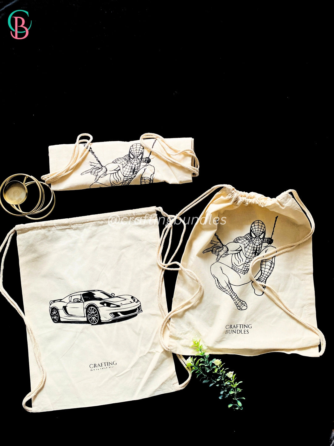 DIY Printed Boys Double Shoulder Bag