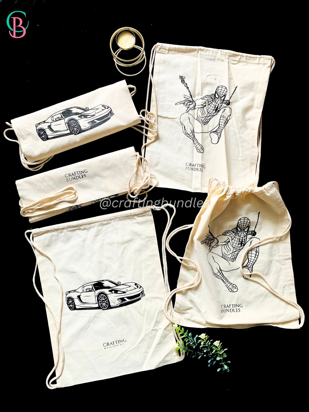 DIY Printed Boys Double Shoulder Bag