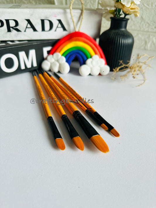 Brown Brush Set 5 Pcs