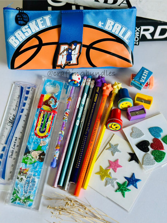 Basket Ball Pouch With Stationery