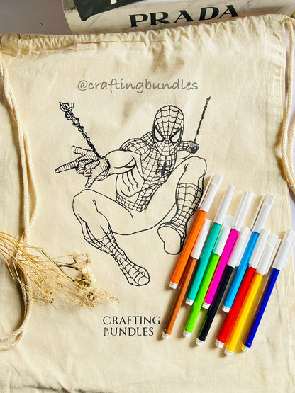 DIY Printed Bag For Boys With Markers