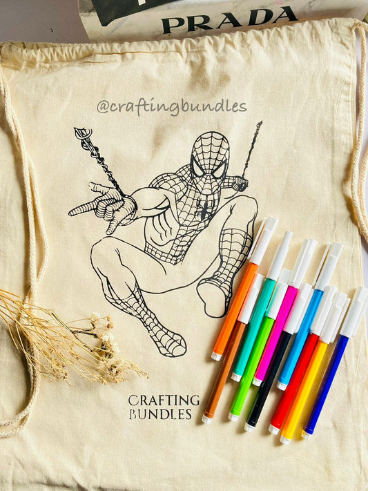 DIY Printed Bag For Boys With Markers