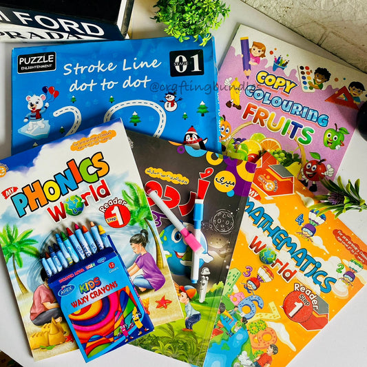 Tracing Books Bundle with Crayons