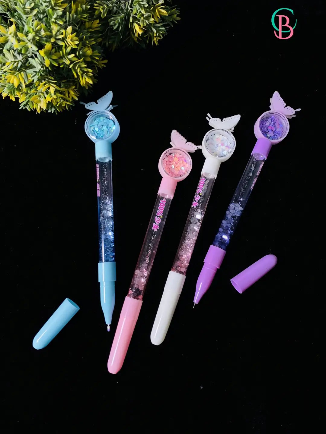 Glitter Butterfly Pen