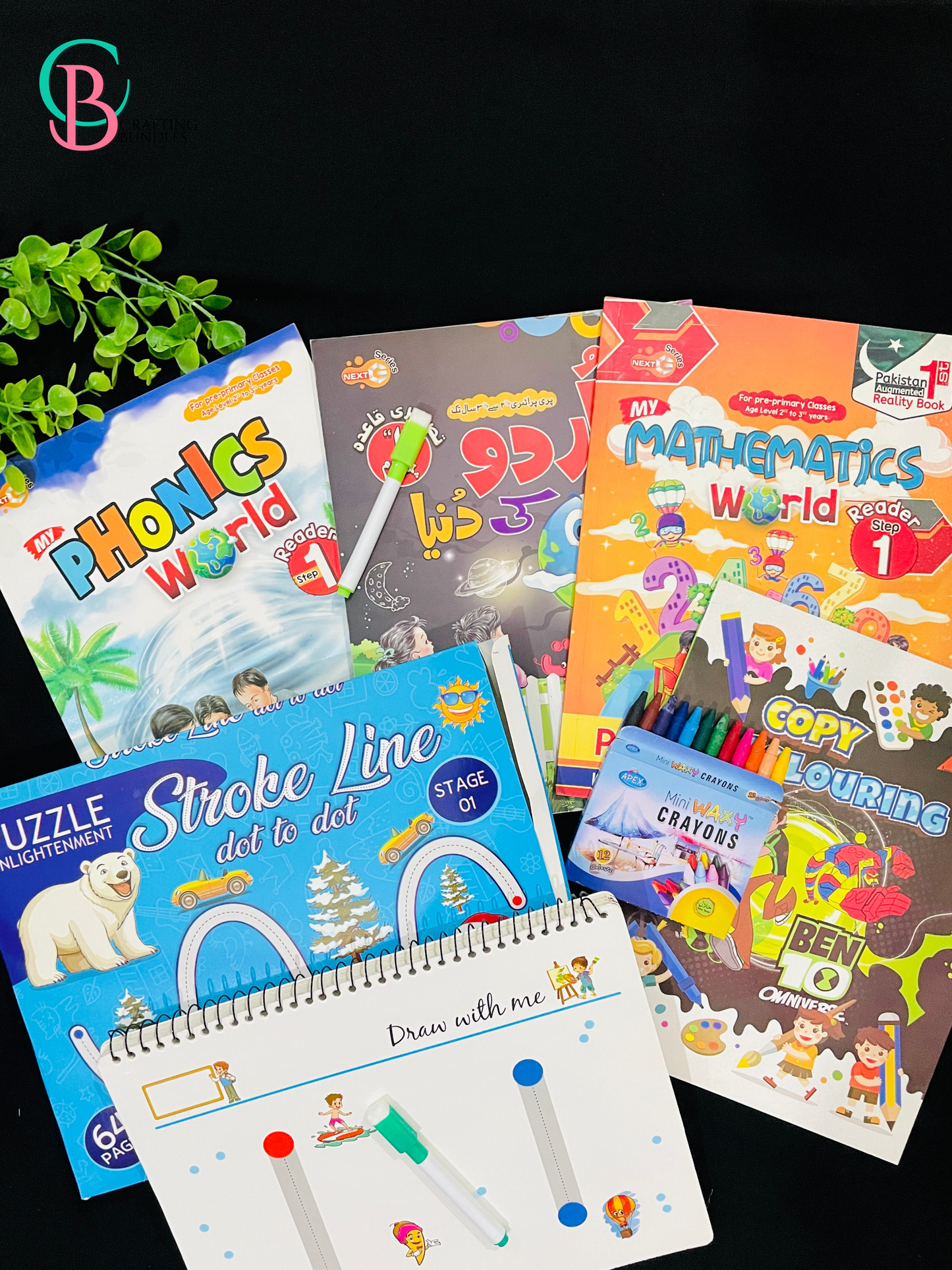 Tracing Books Bundle with Crayons