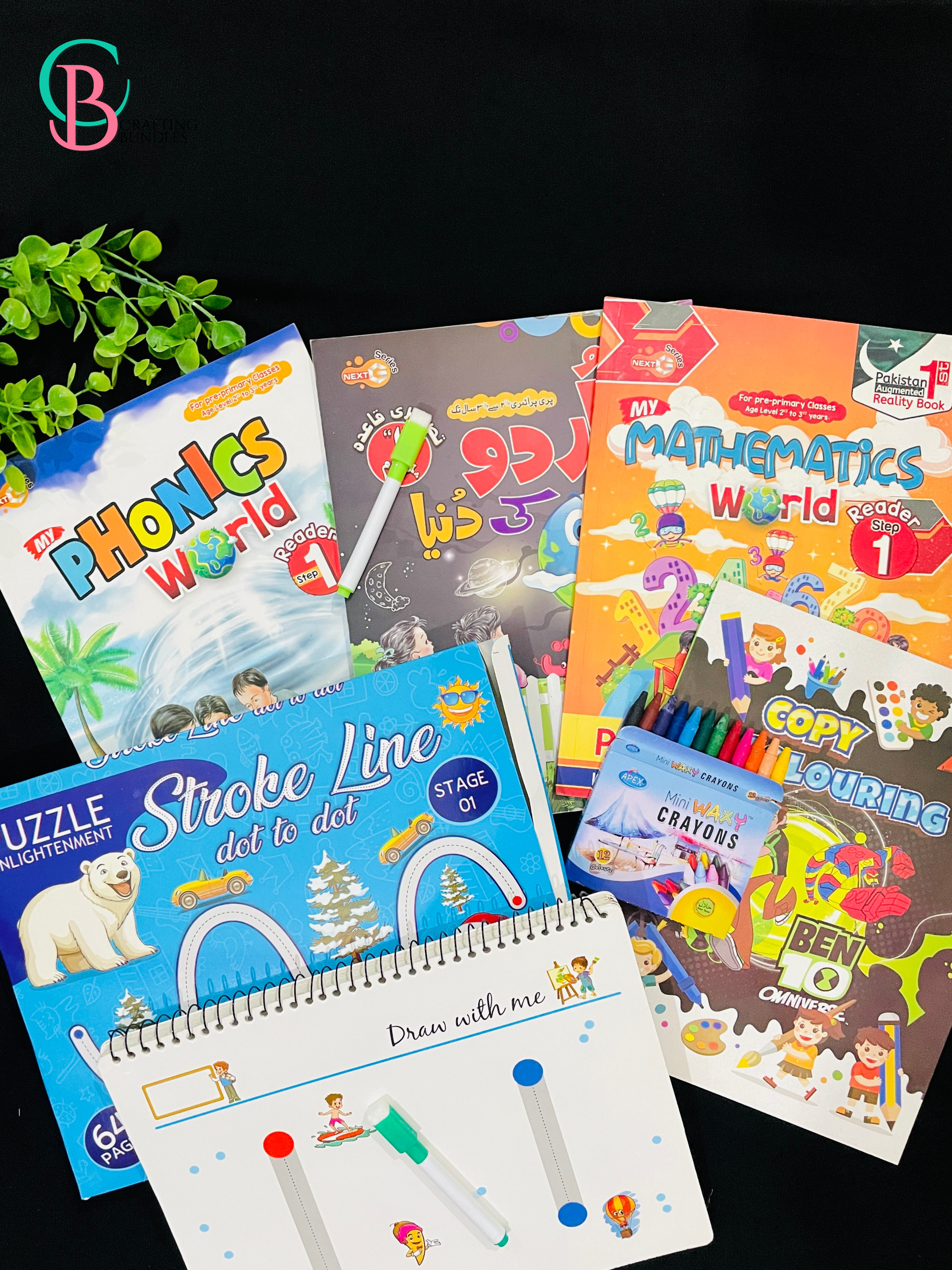 Tracing Books Bundle with Crayons